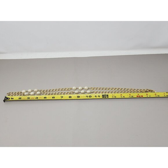 Vintage Jewelry Napier Pearl Necklace Napier Faux‎ Pearl and Gold Chain - Picture 5 of 5